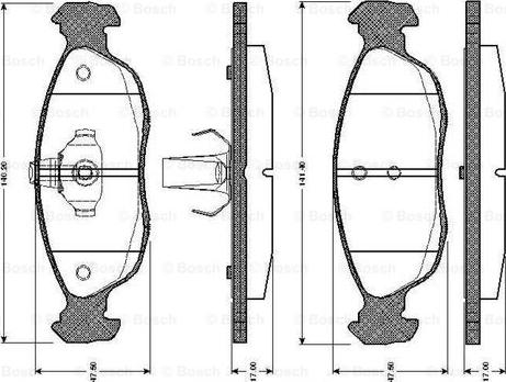 BOSCH 0 986 TB2 026 - Тормозные колодки, дисковые, комплект unicars.by