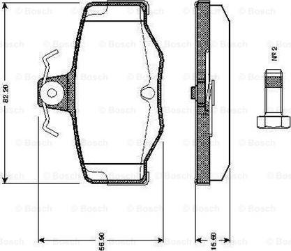 BOSCH 0 986 TB2 191 - Тормозные колодки, дисковые, комплект unicars.by