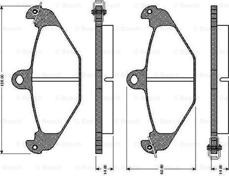 BOSCH 0 986 TB2 192 - Тормозные колодки, дисковые, комплект unicars.by