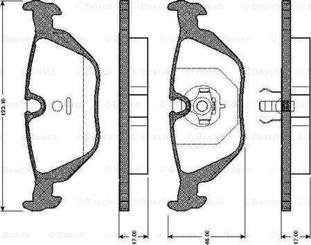 BOSCH 0 986 TB2 146 - Тормозные колодки, дисковые, комплект unicars.by