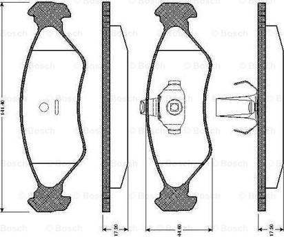 BOSCH 0 986 TB2 159 - Тормозные колодки, дисковые, комплект unicars.by