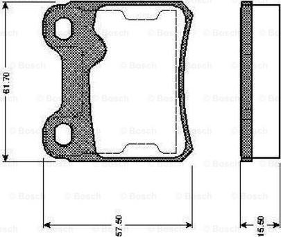 BOSCH 0 986 TB2 158 - Тормозные колодки, дисковые, комплект unicars.by