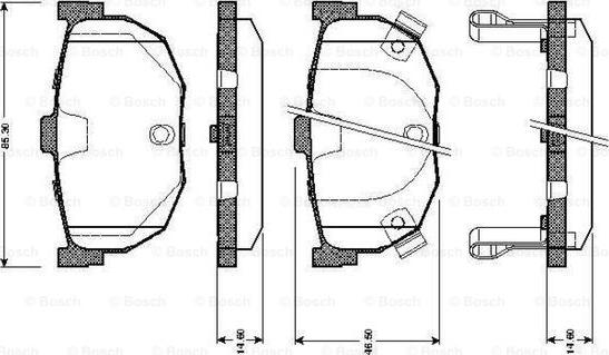 BOSCH 0 986 TB2 162 - Тормозные колодки, дисковые, комплект unicars.by