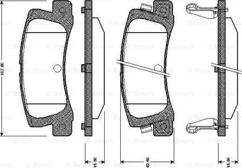 BOSCH 0 986 TB2 109 - Тормозные колодки, дисковые, комплект unicars.by