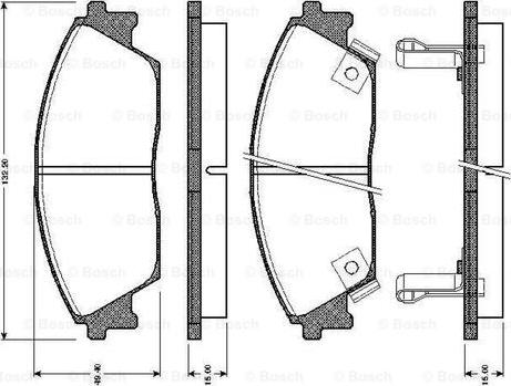 BOSCH 0 986 TB2 118 - Тормозные колодки, дисковые, комплект unicars.by