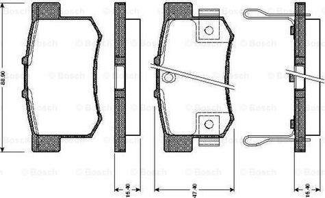 BOSCH 0 986 TB2 181 - Тормозные колодки, дисковые, комплект unicars.by