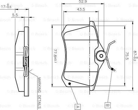 BOSCH 0 986 TB2 139 - Тормозные колодки, дисковые, комплект unicars.by