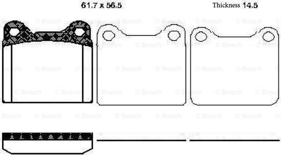 BOSCH 0 986 TB2 134 - Тормозные колодки, дисковые, комплект unicars.by