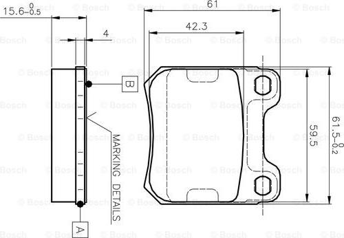 BOSCH 0 986 TB2 125 - Тормозные колодки, дисковые, комплект unicars.by