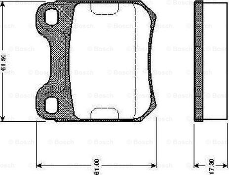 BOSCH 0 986 TB2 126 - Тормозные колодки, дисковые, комплект unicars.by