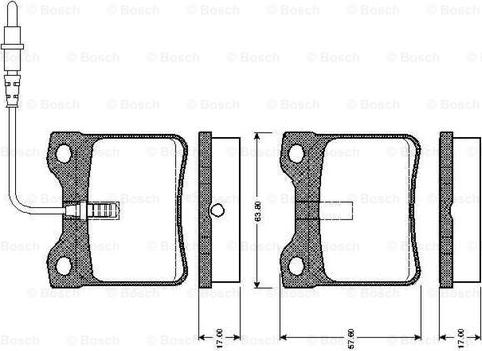 BOSCH 0 986 TB2 175 - Тормозные колодки, дисковые, комплект unicars.by