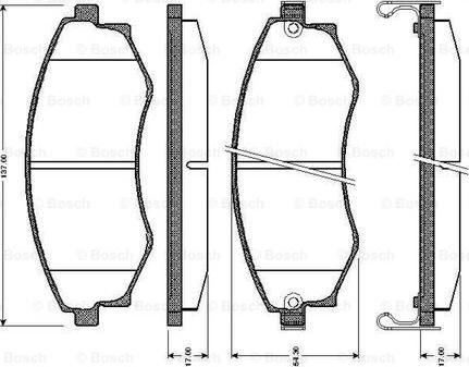 BOSCH 0 986 TB2 171 - Тормозные колодки, дисковые, комплект unicars.by