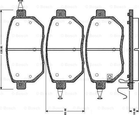 BOSCH 0 986 TB2 856 - Тормозные колодки, дисковые, комплект unicars.by