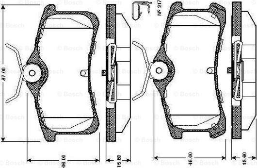 BOSCH 0 986 TB2 865 - Тормозные колодки, дисковые, комплект unicars.by