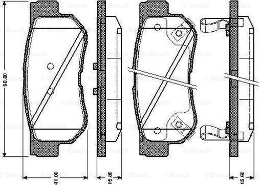 BOSCH 0 986 TB2 804 - Тормозные колодки, дисковые, комплект unicars.by