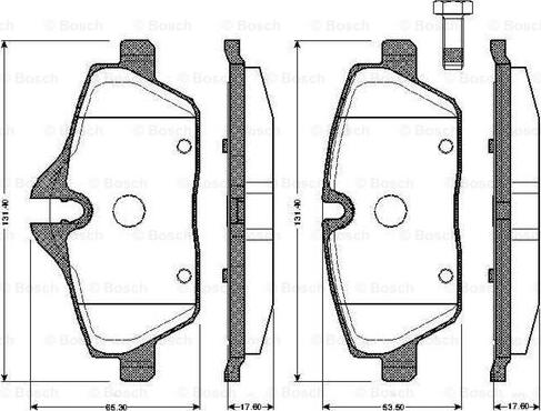 BOSCH 0 986 TB2 889 - Тормозные колодки, дисковые, комплект unicars.by