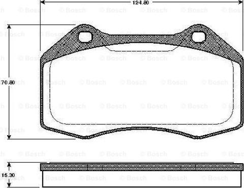 BOSCH 0 986 TB2 885 - Тормозные колодки, дисковые, комплект unicars.by