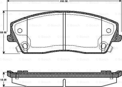 BOSCH 0 986 TB2 886 - Тормозные колодки, дисковые, комплект unicars.by