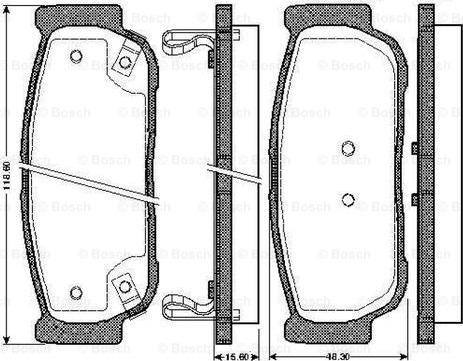 BOSCH 0 986 TB2 870 - Тормозные колодки, дисковые, комплект unicars.by