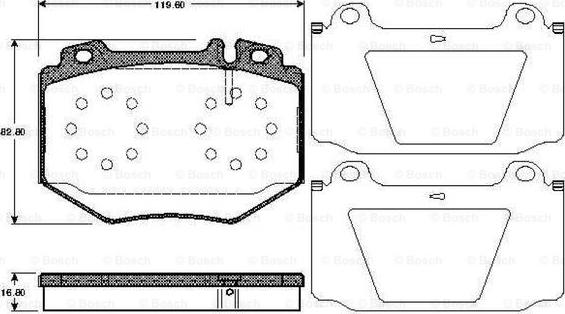 BOSCH 0 986 TB2 871 - Тормозные колодки, дисковые, комплект unicars.by