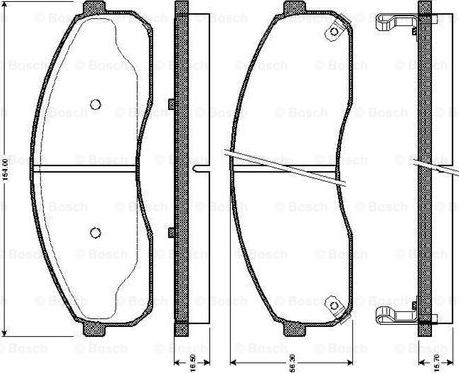 BOSCH 0 986 TB2 395 - Тормозные колодки, дисковые, комплект unicars.by