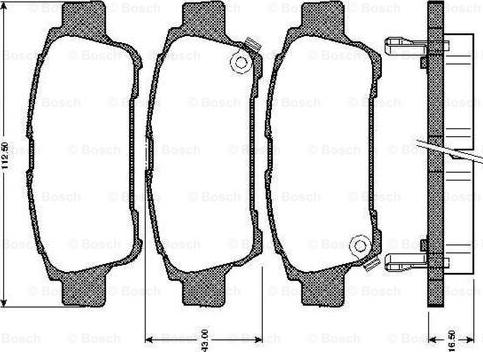 BOSCH 0 986 TB2 393 - Тормозные колодки, дисковые, комплект unicars.by