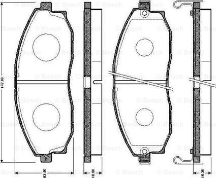 BOSCH 0 986 TB2 345 - Тормозные колодки, дисковые, комплект unicars.by