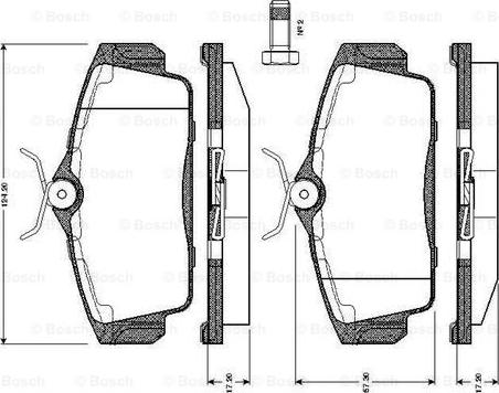 BOSCH 0 986 TB2 346 - Тормозные колодки, дисковые, комплект unicars.by