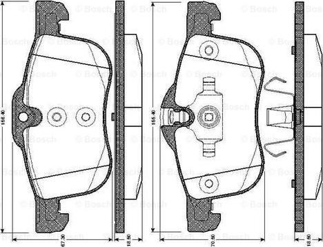 BOSCH 0 986 TB2 355 - Тормозные колодки, дисковые, комплект unicars.by