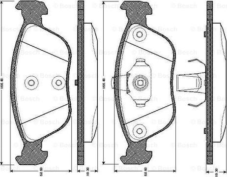 BOSCH 0 986 TB2 356 - Тормозные колодки, дисковые, комплект unicars.by