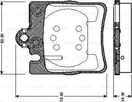 BOSCH 0 986 TB2 350 - Тормозные колодки, дисковые, комплект unicars.by