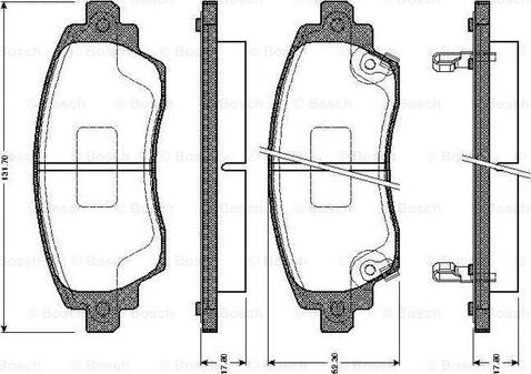 BOSCH 0 986 TB2 353 - Тормозные колодки, дисковые, комплект unicars.by