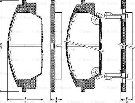 BOSCH 0 986 TB2 364 - Тормозные колодки, дисковые, комплект unicars.by