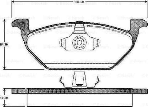 BOSCH 0 986 TB2 313 - Тормозные колодки, дисковые, комплект unicars.by