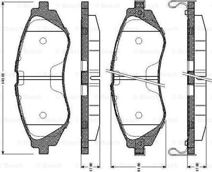 BOSCH 0 986 TB2 317 - Тормозные колодки, дисковые, комплект unicars.by