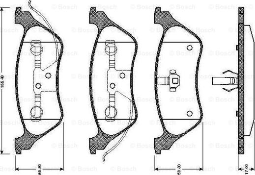 BOSCH 0 986 TB2 388 - Тормозные колодки, дисковые, комплект unicars.by