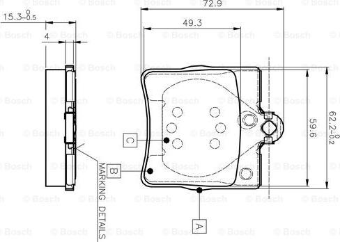 BOSCH 0 986 TB2 334 - Тормозные колодки, дисковые, комплект unicars.by