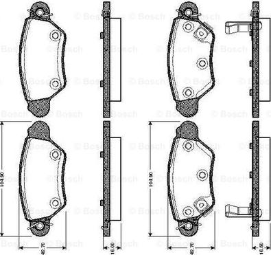 BOSCH 0 986 TB2 336 - Тормозные колодки, дисковые, комплект unicars.by