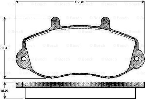 BOSCH 0 986 TB2 333 - Тормозные колодки, дисковые, комплект unicars.by