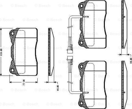 BOSCH 0 986 TB2 329 - Тормозные колодки, дисковые, комплект unicars.by