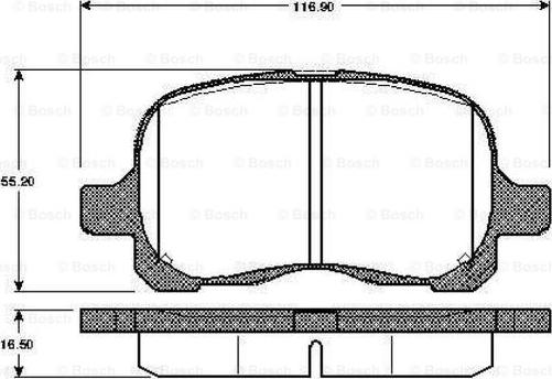 BOSCH 0 986 TB2 326 - Тормозные колодки, дисковые, комплект unicars.by