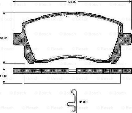 BOSCH 0 986 TB2 327 - Тормозные колодки, дисковые, комплект unicars.by