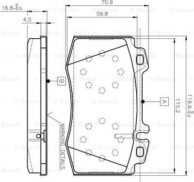 BOSCH 0 986 TB2 377 - Тормозные колодки, дисковые, комплект unicars.by