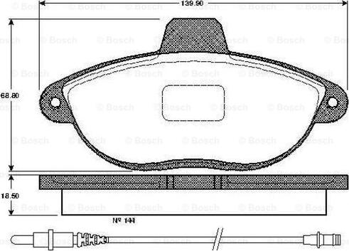 BOSCH 0 986 TB2 295 - Тормозные колодки, дисковые, комплект unicars.by