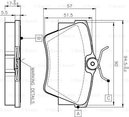 BOSCH 0 986 TB2 290 - Тормозные колодки, дисковые, комплект unicars.by