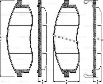 BOSCH 0 986 TB2 293 - Тормозные колодки, дисковые, комплект unicars.by