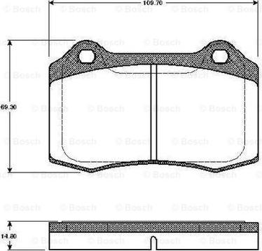 BOSCH 0 986 TB2 244 - Тормозные колодки, дисковые, комплект unicars.by