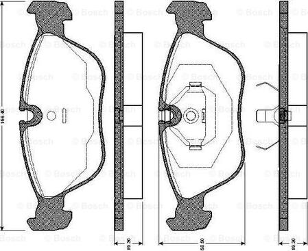 BOSCH 0 986 TB2 248 - Тормозные колодки, дисковые, комплект unicars.by