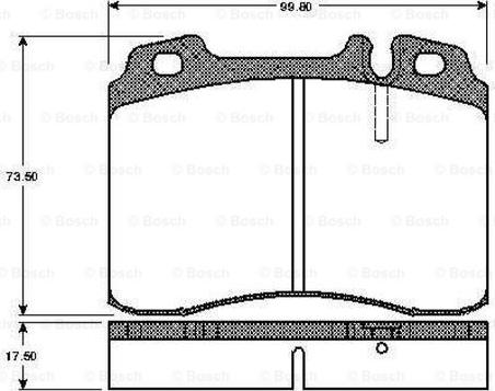 BOSCH 0 986 TB2 203 - Тормозные колодки, дисковые, комплект unicars.by