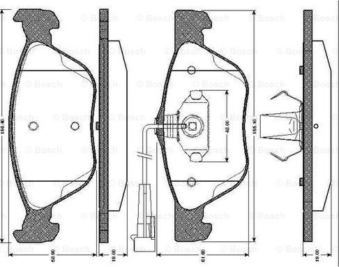 BOSCH 0 986 TB2 286 - Тормозные колодки, дисковые, комплект unicars.by